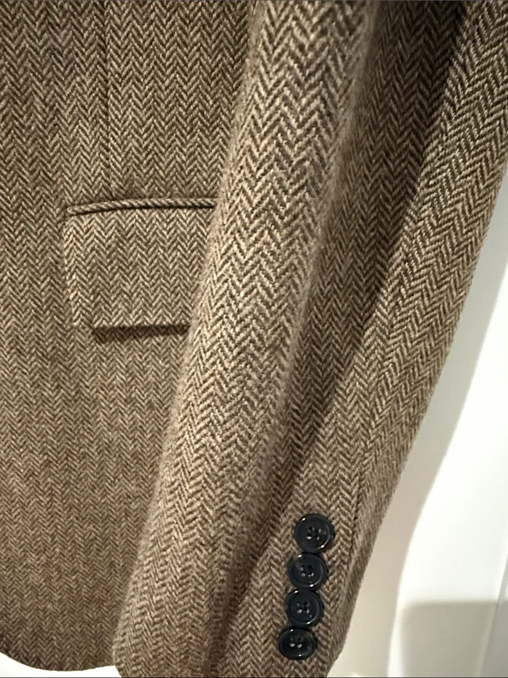 J. Crew Brown Herringbone Wool-Blend Blazer